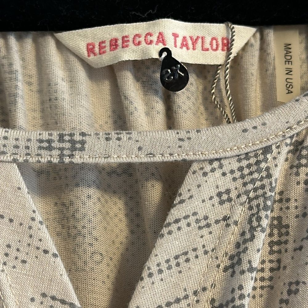 REBECCA TAYLOR Animal Print Short Sleeve T-Shirt Material Maxi Dress Size XS - Picture 4 of 8